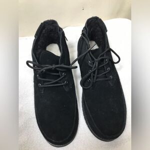 Koolaburra by UGG Boots Mens Size 9 Asaiah Chukka Leather/Suede Black
